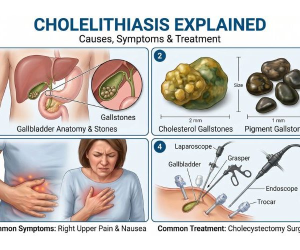 Cholelithiasis Explained Causes, Symptoms & Treatment